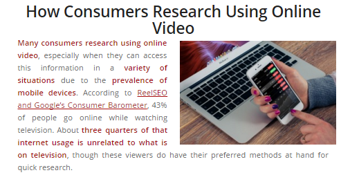 howconsumersresearchusingonlinevideo