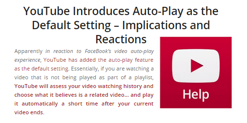 youtube introduces default autoplay