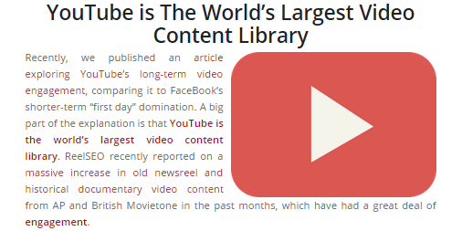 youtube is the world's largest video content library