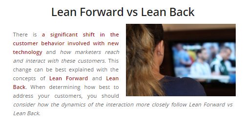 lean forward vs lean back