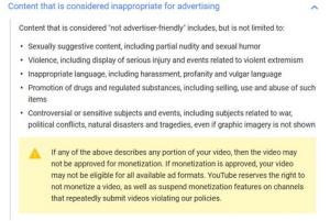 YouTube Safe Space Censorship Demonetizing